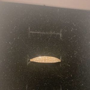 Mejuri Pave Diamond Slim Signet Ring 14 K yellow gold size 6 like new